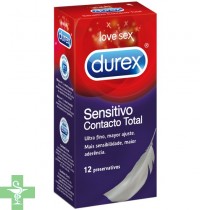 Durex Sensitivo Contacto Total 12 Preservativos Ultrafinos 
