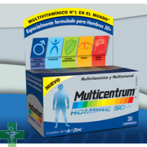 Multicentrum hombre 50+   30 comprimidos.